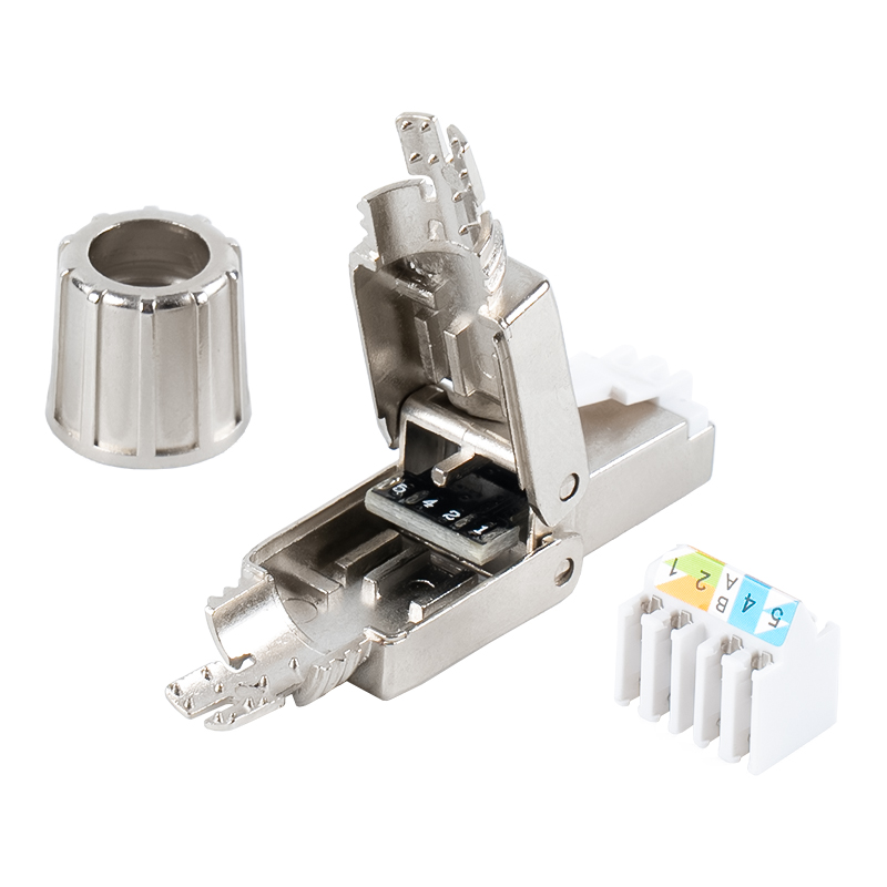 موصل RJ45 بدون أدوات محمية Cat6A RJ-G40S-1-C6A موصل RJ45 بدون أدوات محمية Cat6A RJ-G40S-1-C6A