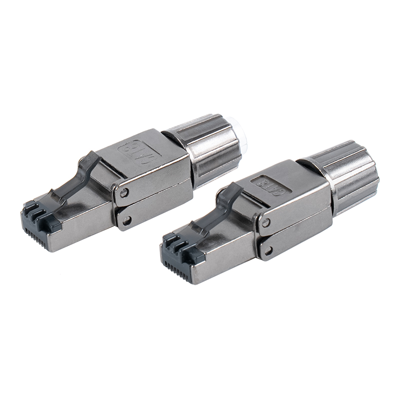 Cat8 مشبك معدني محمي موصل RJ45 بدون أدوات RJ-G40S-2-C8 Cat8 مشبك معدني محمي موصل RJ45 بدون أدوات RJ-G40S-2-C8