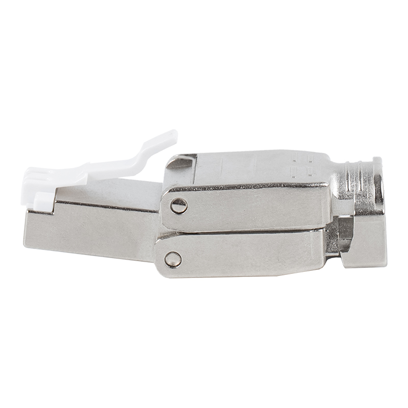 Cat6A محمي الضغط لأسفل موصل RJ45 بدون أدوات RJ-602S-1-C6A Cat6A محمي الضغط لأسفل موصل RJ45 بدون أدوات RJ-602S-1-C6A