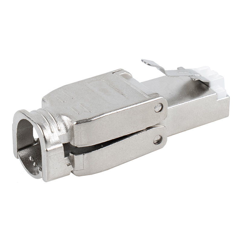 Cat6A مشبك معدني محمي بدون أدوات موصل RJ45 RJ-602S-2-C6A Cat6A مشبك معدني محمي بدون أدوات موصل RJ45 RJ-602S-2-C6A