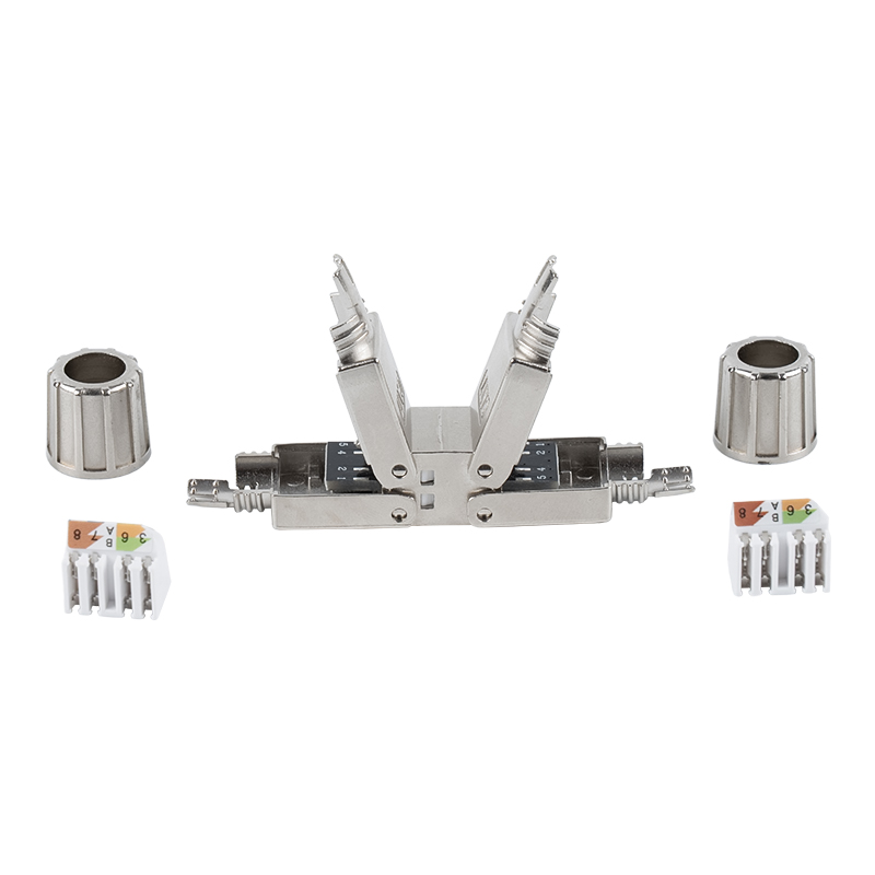 موصل Cat6A المحمي بدون أدوات (مع قاعدة تثبيت) RJ-603S-2-C6A موصل Cat6A المحمي بدون أدوات (مع قاعدة تثبيت) RJ-603S-2-C6A