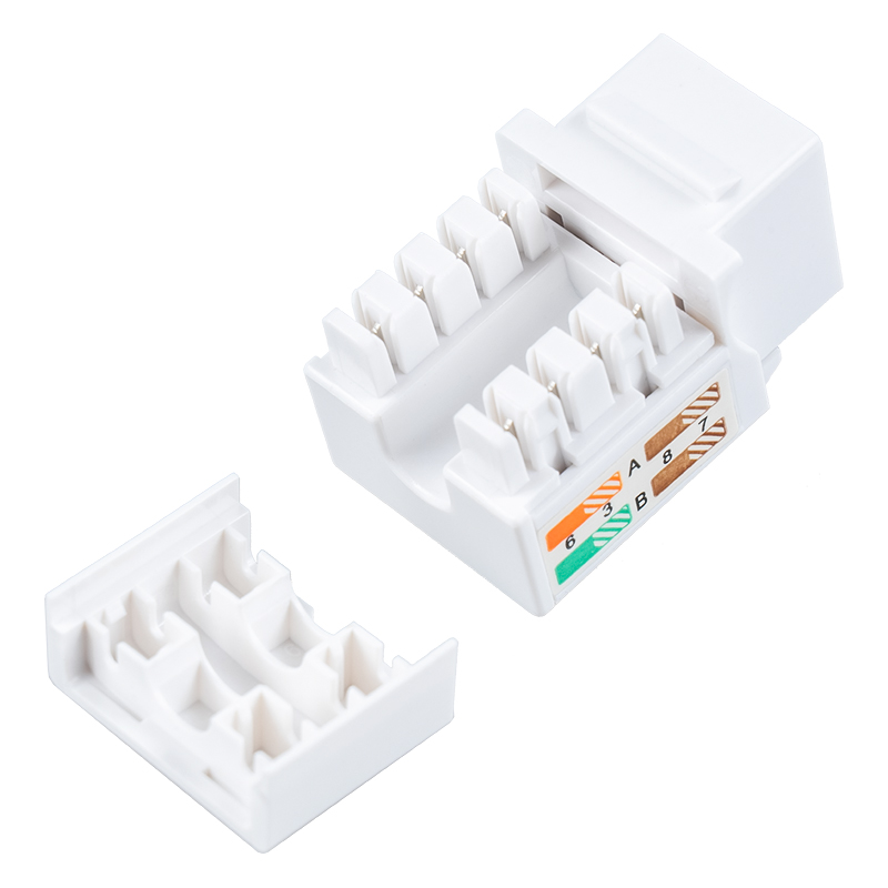 مقبس معياري غير محمي 90 درجة من Cat6 SM-2053H8C6 مقبس معياري غير محمي 90 درجة من Cat6 SM-2053H8C6