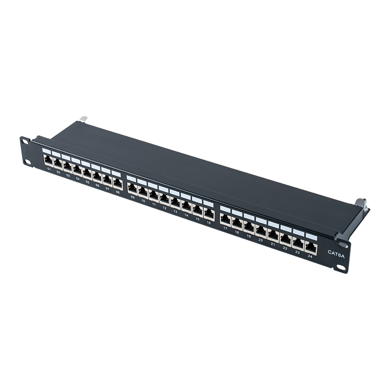 الفئة 6 لوحة التصحيح 19 بوصة 1U محمية بـ 24 منفذًا SP-3217SK24-C6A