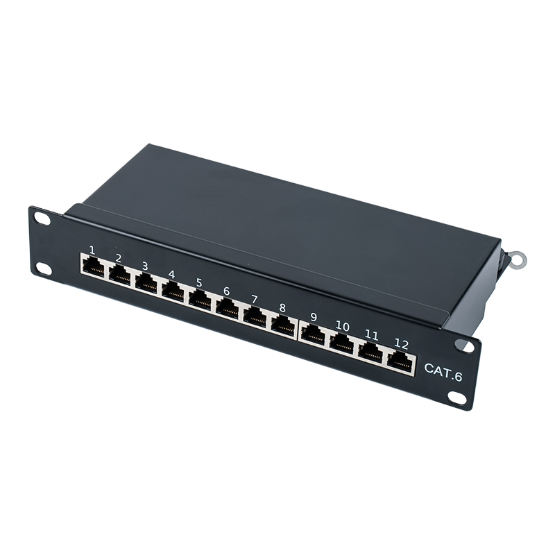 الفئة 6 لوحة التصحيح 10 بوصة 1U المحمية ذات 12 منفذًا SP-3250SK12-C6