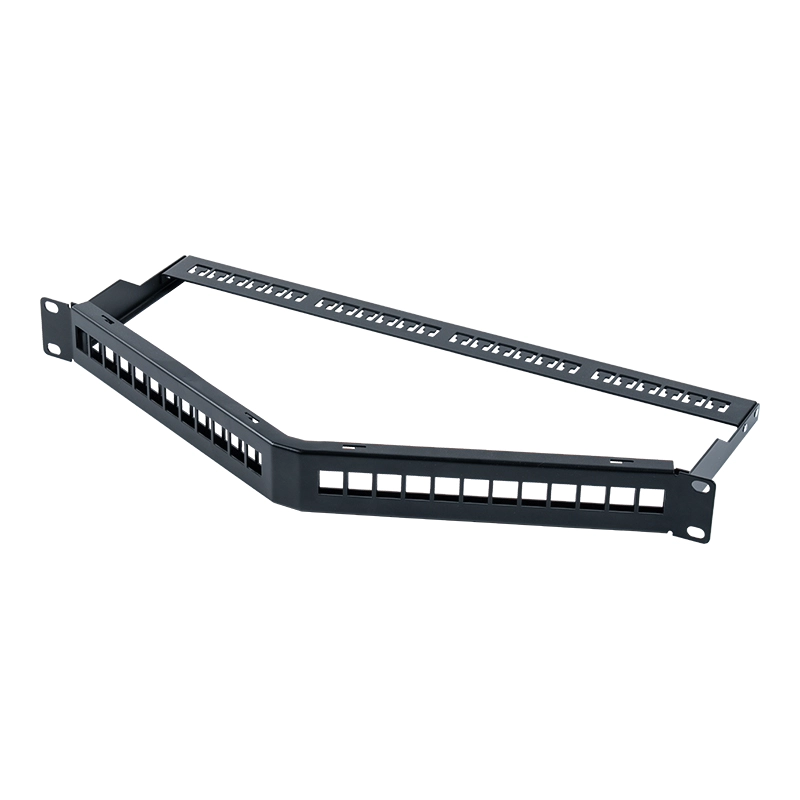 حامل فارغ محمي مقاس 19 بوصة مزود بـ 24 منفذًا (قابل للطي) SP-3312S-24P