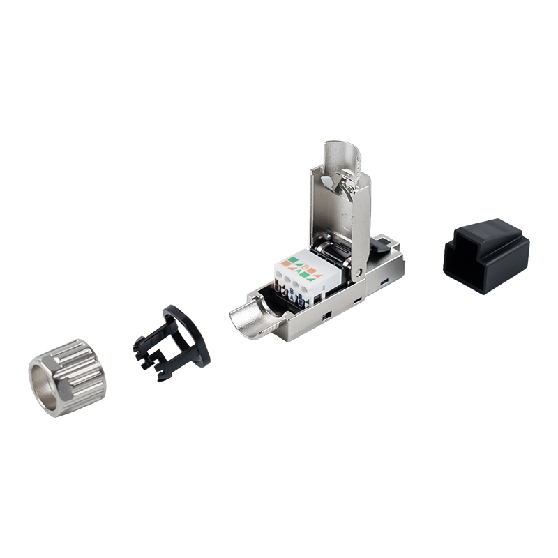 موصل RJ45 بدون أدوات Cat7 (مع أكمام واقية بلاستيكية) RJ-G50S-1-C7 موصل RJ45 بدون أدوات Cat7 (مع أكمام واقية بلاستيكية) RJ-G50S-1-C7