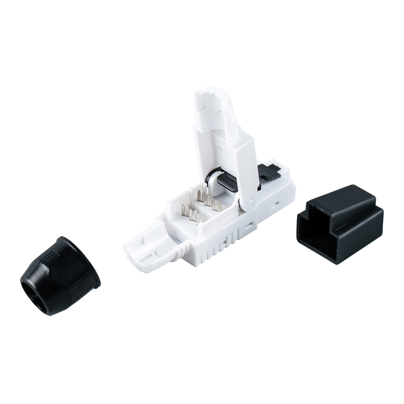 موصل RJ45 بدون أدوات Cat7 (مع أغطية بلاستيكية على الرأس) RJ-G50U-1-C7 موصل RJ45 بدون أدوات Cat7 (مع أغطية بلاستيكية على الرأس) RJ-G50U-1-C7