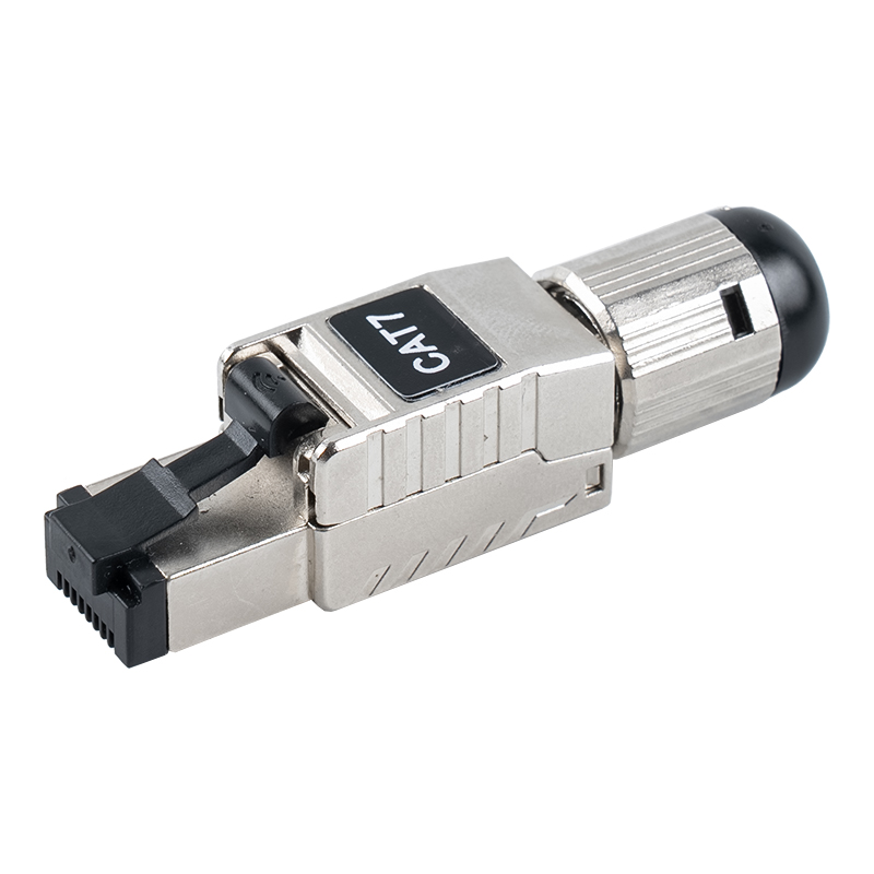 موصل RJ45 بدون أدوات Cat7 (مع مشبك زنبركي بلاستيكي أسود) RJ-G60S-1-C7 موصل RJ45 بدون أدوات Cat7 (مع مشبك زنبركي بلاستيكي أسود) RJ-G60S-1-C7