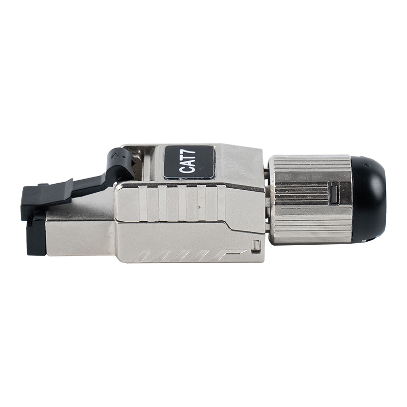 موصل RJ45 بدون أدوات Cat7 (مع مشبك زنبركي بلاستيكي أسود) RJ-G60S-1-C7 موصل RJ45 بدون أدوات Cat7 (مع مشبك زنبركي بلاستيكي أسود) RJ-G60S-1-C7