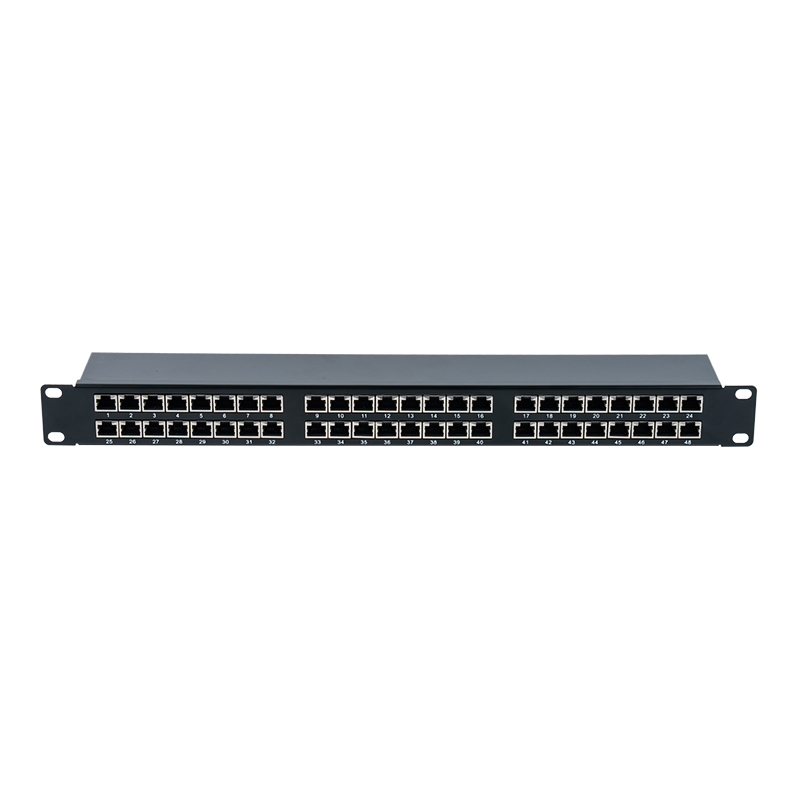 لوحة توصيل Cat6e مقاس 19 بوصة 1U محمية بـ 48 منفذًا SP-3262SK48-C6A لوحة توصيل Cat6e مقاس 19 بوصة 1U محمية بـ 48 منفذًا SP-3262SK48-C6A