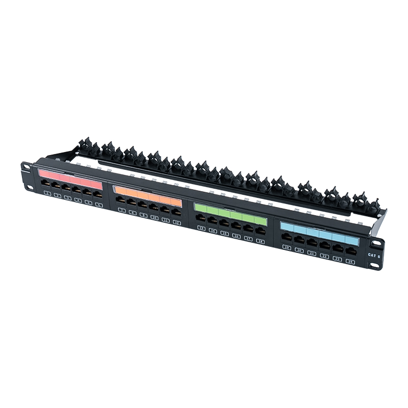 حامل غير محمي مقاس 19 بوصة مكون من 24 منفذًا (نافذة بلاستيكية قابلة للطي) SP-3405-24P
